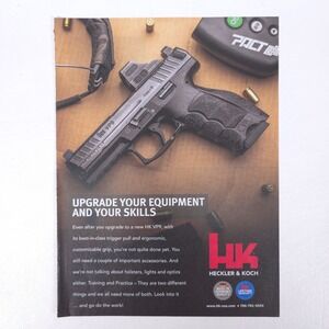 HK VP9 Trigger Grip Pistol Print Advertisment Training Range Accessory Poster